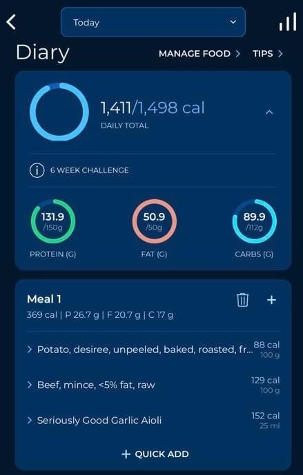 calories diary